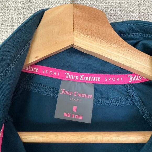 Juicy Couture Full Zip Athletic Jacket Teal Blue Size Medium - Picture 8 of 9